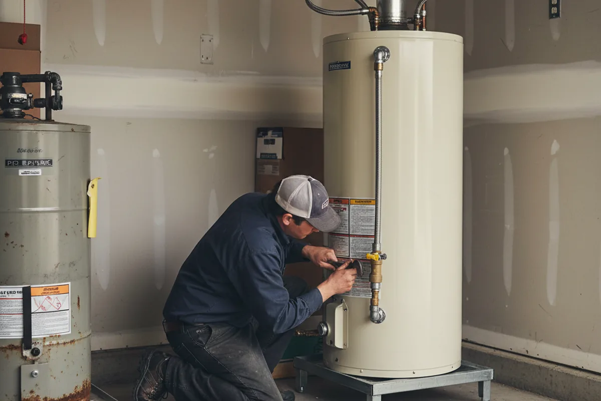 Water heater and shutoff valve replacement in Hernando