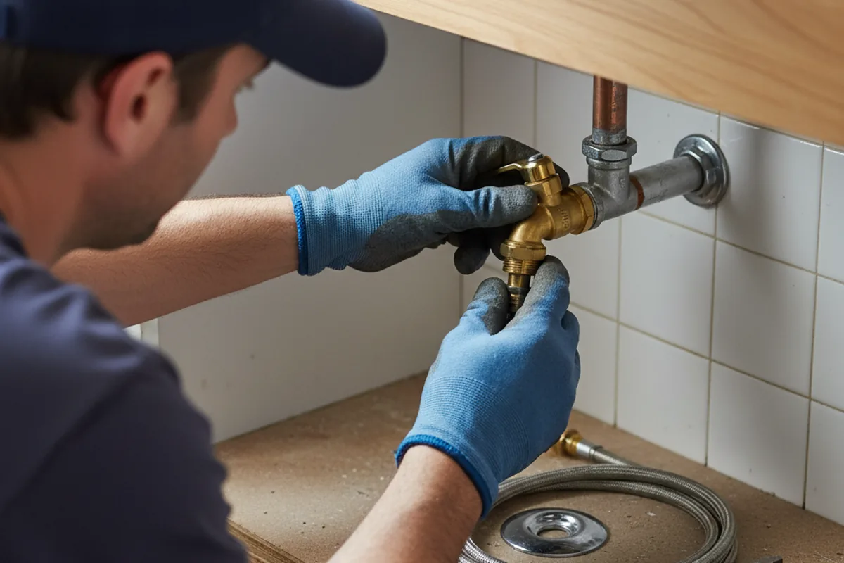 Shutoff valve and fitting work during Burst Pipe Repair in Hernando